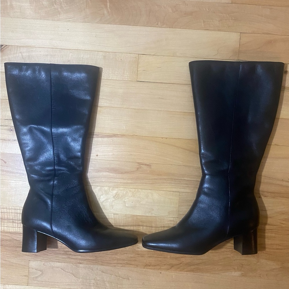 Naturalizer Tall Boot 2 inch heel. Size 6 in Black.